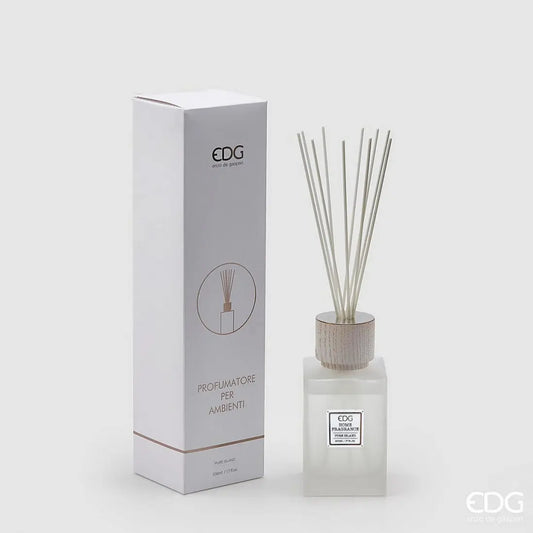 EDG Cube Pure Island duftpinner 500 ml fra Enzo De Gasperi i hvit glassflaske