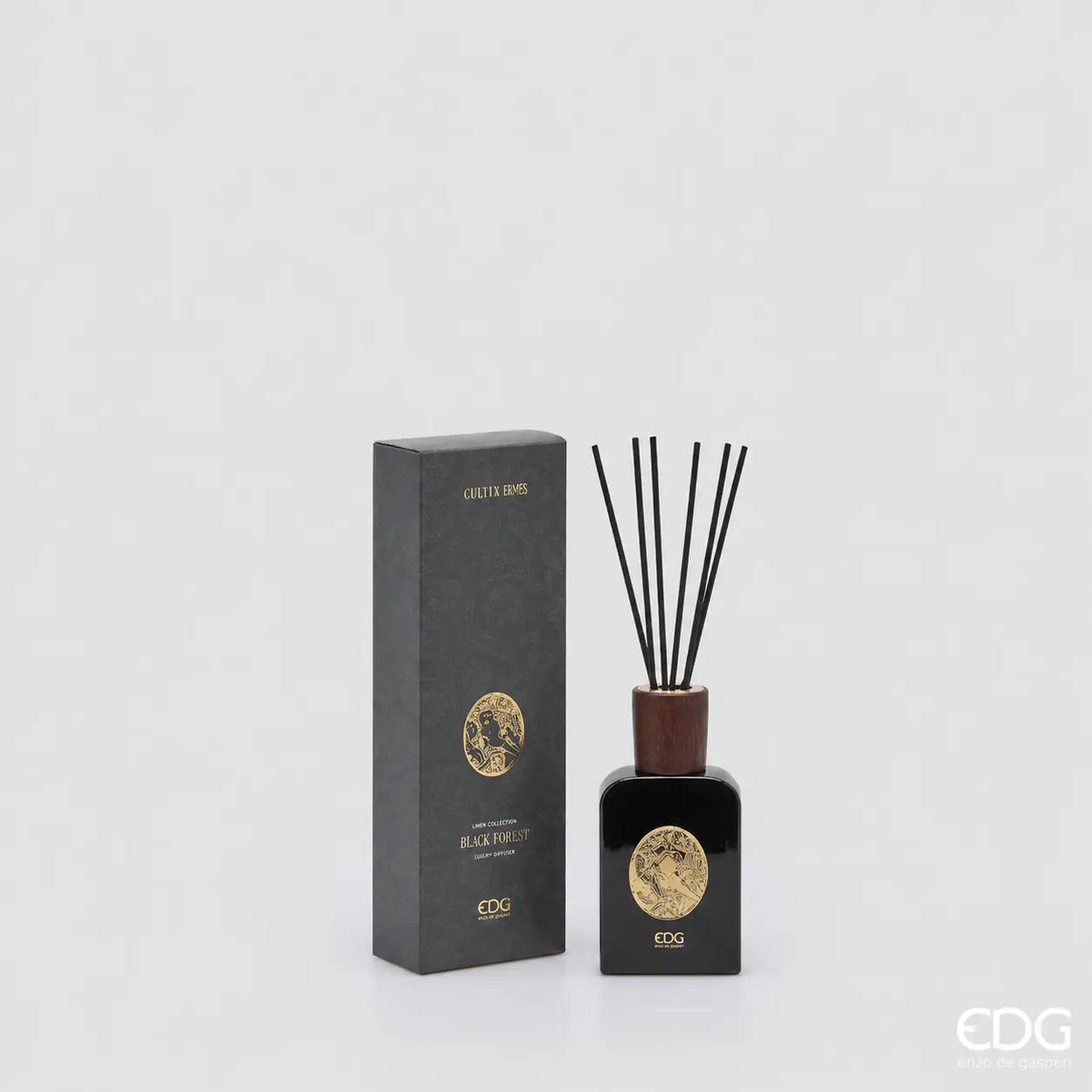 EDG Golden Muse Black Forest duftpinner 120 ml fra Enzo De Gasperi med gaveeske